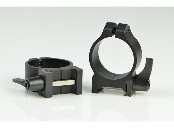 Warne Maxima Ring QD 30mm Sort/Matte Warne Hurtigringer for Weaver/Picatinny